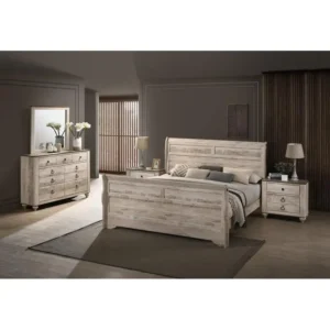 Contemporary King Sleigh Bed Set