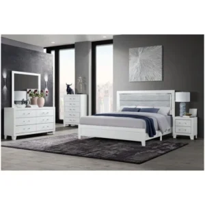5PC White Full Bedroom Set