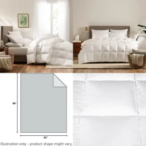 Hypoallergenic Full/Queen White Down Comforter
