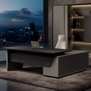 Modern High-Tech L-Shape Executive Desk