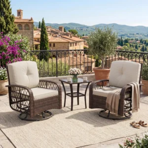 3 PCS Outdoor Wicker Conversation Set