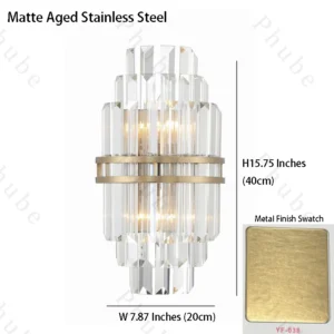 3-Tiered Crystal Modern Wall Sconce