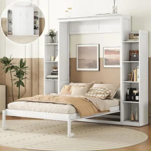 Full-Size Wooden Wall-Mounted Murphy Bed