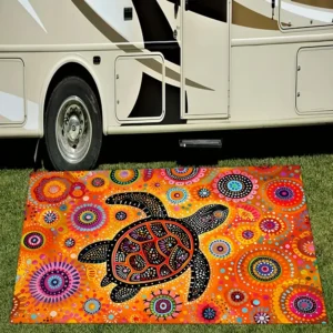 VIKAMA 2026 New Orange Turtle Waterproof Rug