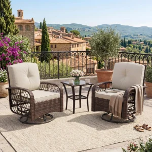 Outdoor Wicker Conversation Set