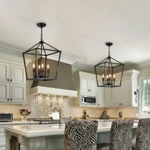 4-Light Lantern Pendant Light Fixture